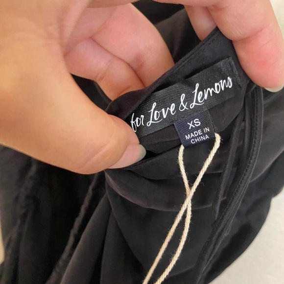 NWT for love and lemons black KYRA mini dress, cutout details, size Xs - Picture 5 of 7